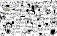 angry arm bloodshot_eyes closed_mouth clothes collage crying ear full_body glasses hair hand happy holding_object holding_plate multiple_soyjaks naked nipple open_mouth pointing sad smug soy soyjak stubble subvariant:chudjak_front subvariant:wholesome_soyjak text variant:a24_slowburn_soyjak variant:alicia variant:angry_soyjak variant:asmattr variant:bernd variant:chudjak variant:chugsjak variant:cobson variant:coinjak variant:cryboy_soyjak variant:el_perro_rabioso variant:excited_soyjak variant:fatjak variant:feraljak variant:gapejak variant:hot_sauce variant:impish_soyak_ears variant:isaac variant:ishish_soyak_ears variant:israeli_soyjak variant:its_out_get_in_here variant:kliksjak variant:kuzjak variant:markiplier_soyjak variant:markiplier_soyjak2 variant:nojak variant:norwegian variant:pissluffare variant:platejak variant:reaction_soyjak variant:smugjak variant:sobot variant:soyak // 2272x1432 // 802.1KB