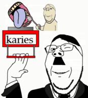 adolf_hitler alarm glasses soyjak subvariant:wholesome_soyjak toothbrush variant:gapejak // 406x447 // 220.8KB