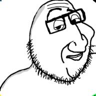 closed_mouth deformed different_strokes glasses retarded smug soyjak stubble variant:smugjak // 512x512 // 6.6KB