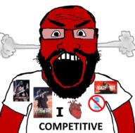 angry arm beard clothes deoderant escape_from_tarkov fume glasses heart i_love mordhau open_mouth ready_or_not red soyjak subvariant:science_lover tshirt variant:markiplier_soyjak video_game // 800x789 // 275.7KB