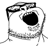 glasses open_mouth soyjak stubble template variant:childut // 603x576 // 27.0KB