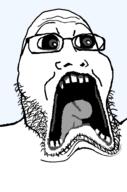 bald glasses open_mouth scared shocked stubble subvariant:doctos variant:markiplier_soyjak2 // 645x973 // 27.9KB