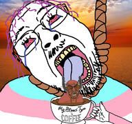 beard coffee crying dead death eyes_popping glasses hanging lips lipstick morning suicide sunset tranny troon variant:bernd variant:feraljak water // 768x719 // 489.5KB