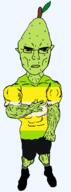 buff glasses green_skin looking_at_you pear soyjak subvariant:muscular_chud transparent_background variant:chudjak // 549x1475 // 58.0KB