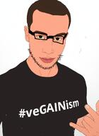 mulatto nuvariant plant pose selfie shirt_with_words soy soyjak soylent traced variant:unknown vegan vegangains // 864x1184 // 61.2KB