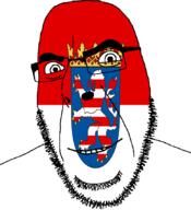 Hesse country crown flag flag:hesse full_head germany glasses hair lion looking_at_you open_mouth smile soyjak stubble teeth variant:cobson // 775x849 // 96.7KB