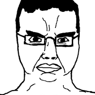 angry animated closed_mouth ext=gif glasses hair series:spinnerz! soyjak spin spinning subvariant:chudjak_front variant:chudjak // 466x554 // 62.8KB