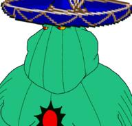amingo angry blue_hat cactus capcom darkstalkers fat green_skin meximutt red_eyes shitoko_abuse sombrero variant:meximutt yellow_sclera // 888x849 // 168.0KB