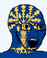 blekinge country county flag flag:blekinge glasses hair open_mouth plant soyjak stubble sweden teeth transparent_background tree variant:soyak // 644x800 // 108.9KB