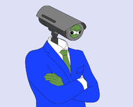 amphibian arm arms_crossed blue_jacket camera camerahead clothes eyes finger frog hand looking_to_the_right meta:not_oc nas:pepe necktie pepe_the_frog suit white_shirt // 990x796 // 88.2KB