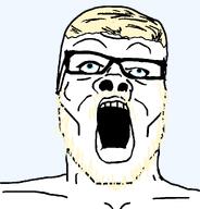 a10_eyes aryan blond blue_eyes glasses hair open_mouth series:aryan_soyjaks soyjak stubble template variant:a24_slowburn_soyjak // 1031x1075 // 62.8KB