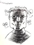 5soyjaks art black_and_white chud closed_mouth drawfag drawing glasses hair ink meta:soytober meta:soytober2025 mustache schizo schizophrenia smile text variant:jackson variant:weirdpenis // 3000x4000 // 7.0MB