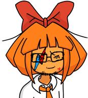 bowtie bwc calm david_bowie david_thoughie dutch eyelashes hair hair_ribbon lgbt meta:ai_generated mymy_(ongezellig) ongezellig orange_skin qa_(4chan) uniform variant:feraljak video // 768x850, 257s // 34.2MB