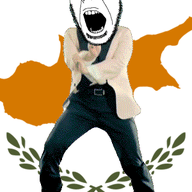 animated country cyprus dance flag full_body gangnam_style glasses irl open_mouth push_pin soyjak sticky stubble variant:cobson // 300x460 // 372.5KB