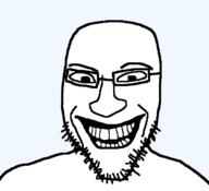 alternate among_us glasses grin jerma985 open_mouth soyjak stubble suspicious variant:susjak video_game // 680x620 // 10.7KB