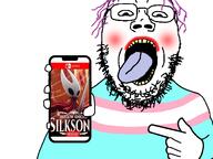 indie open_mouth phone pink_hair subvariant:gapejak_front trans transgender_flag troon troonslop variant:gapejak // 2400x1800 // 728.0KB