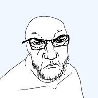 aliased angry bald closed_mouth glasses punisher_face soyjak stubble template transparent_background variant:feraljak // 1500x1500 // 34.8KB