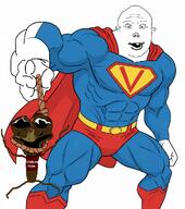 buff cape nigger open_mouth subvariant:chudchud superhero superman variant:vlodson vlodman vlodson_hater // 904x1024 // 997.4KB