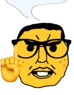 chud emoticon finger glasses hair hand nerd second_comment_is_based semi_ias speech_bubble_empty subvariant:pol_face teeth template variant:chudjak yellow_skin // 1450x1874 // 712.4KB