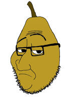 bulbjak_2 closed_mouth food fruit glasses pear raised_eyebrow stubble variant:smugjak // 977x1409 // 144.1KB