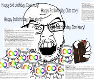 autism autism_symbol award birthday cake cbat_story cherry chocolate_cake glasses open_mouth reddit reddit_moment redditard variant:feraljak // 1209x1024 // 491.0KB