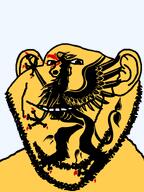 animal bird country county ear flag flag:södermanland_county griffin hair smile soyjak stubble sweden södermanland_county teeth tongue transparent_background variant:impish_soyak_ears // 598x800 // 118.3KB
