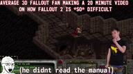 advertisement alcohol altar ammunition animal_skin animated ant armor arroyo arroyo_elder bag barrel barter beer blood bomb book bottle brahmin briefcase bullet caesar's_legion caption car cart cave chair child corn corpse cow crying crying_wojak cutscene desert dialogue door fallout fallout_2 fallout_new_vegas fence fire_hydrant flask food fruit gasoline_tanker geck gigachad golden_gecko graffiti gun hakunin_(fallout_2) hit_points house isometry jacket joshua_graham journal kailyard keyboard klamath knife liquor lockpick mailbox map meat meta:tag_overdose money mr_house mutant new_california_republic nordic_chad oven picture pill pip_boy pistol pit pliers poison poster shelf shovel spear stimulator stop_sign syringe table tail text torch trade trash trash_can tree trollface truck variant:excited_soyjak variant:wojak vase vault_boy video video_game virgin_vs_chad wall window // 1920x1080, 29.3s // 62.6MB