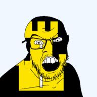 angry building castle county finnmark flag flag:finnmark glasses hair looking_at_you mustache norway open_mouth soyjak stubble teeth transparent_background variant:feraljak // 1500x1500 // 29.0KB