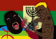 a10_eyes africa aryan berber black_skin blacksun blond blood bloodshot_eyes blue_eyes brown_skin chainsaw flag:berber flag:zazi-u mexico sonnenrad ttd tuareg variant:chudjak yellow_teeth zazi-u // 1238x872 // 297.0KB