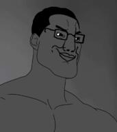gigachad glasses muscles muscular_male smile smirk variant:chudjak // 680x762 // 81.4KB