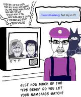 abbie_(fundamental_paper_education) are_you_soying_what_im_soying brainwashing conservativewaluigi_(namefag) fpe fpegem fundamental_paper_education lana_fpe meta:namefags miss_circle nas:merchant oreo subvariant:chudjak_front television text variant:chudjak variant:gapejak variant:markiplier_soyjak waluigi // 1179x1404 // 393.0KB