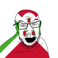 angry burundi country flag glasses jacksepticeye looking_at_you mustache open_mouth soyjak stubble teeth variant:feraljak youtube // 1500x1500 // 40.8KB