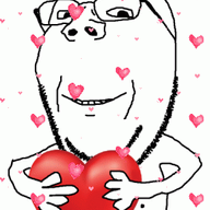 animated arm closed_mouth ext=gif glasses hand heart holding_heart holding_object hugging smile soyjak stubble subvariant:wholesome_soyjak variant:gapejak wholesome // 265x400 // 153.8KB