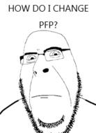 bald closed_mouth frown glasses pfp soyjak stubble subvariant:hornyson text variant:cobson // 190x265 // 16.8KB