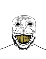deranged eyebrows forehead_lines nose series:fusionjaks smile splice splicejak subvariant:chudplier subvariant:jerome subvariant:redrawn_chudplier subvariant:redrawn_plier variant:its_out_get_in_here variant:markiplier_soyjak yellow_teeth // 900x1150 // 74.3KB
