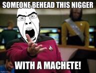 angry arm clothes glasses imgflip.com impact_font irl_background meme nigger open_mouth soyjak star_trek stubble subvariant:cobson_front2 text variant:cobson // 494x376 // 357.9KB