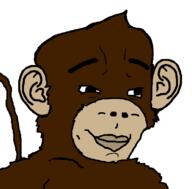 bloons brown_skin closed_mouth ear monkey root series:animaljaks smile smirk soyjak variant:chudjak video_game // 782x770 // 19.2KB