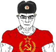 clothes communism hat russia soviet_union subvariant:muscular_chud ushanka ussr_flag variant:chudjak // 1092x1016 // 174.9KB