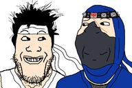 2soyjaks akira_yuki are_you_soying_what_im_soying fighting_game kage_maru ninja scar sega sleeveless_shirt variant:gapejak variant:markiplier_soyjak video_game virtua_fighter // 1200x800 // 139.0KB