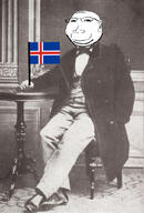 Icelandwon black_and_white flag iceland icelandic old subvariant:massjak variant:gapejak vintage // 695x1024 // 303.3KB