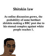 acne angry bbc bloodshot_eyes brown_skin glasses hair law mustache soyjak stubble sweating text variant:chudjak yellow_sclera // 615x735 // 74.9KB