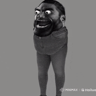 animated bean_body bug crazed fly grey_skin jeans nas:gigachad open_mouth smile subnas:gigafly