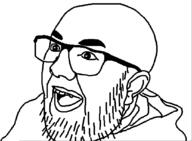 clothes ear glasses open_mouth soyjak stubble variant:unknown // 1090x800 // 37.8KB