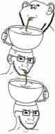 3soyjaks anger_mark concerned cup drinking drinking_straw ear frown glasses hand holding_object mug sip soyjak stubble subvariant:impdrink variant:impish_soyak_ears variant:soyak // 886x2159 // 692.5KB