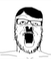 adolf_hitler blur glasses hair mustache open_mouth soyjak stubble variant:a24_slowburn_soyjak // 454x520 // 26.7KB