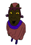 animal brown_skin cat cat_ear clothes crooked_teeth full_body hair happy hat jimbo_(namefag) jimbo_(user) joyjak lazy_eye meta:namefags niko_(oneshot) oneshot scarf stubble variant:derpson vivo_endive whisker whiskers wrinkles yellow_sclera yellow_teeth // 959x1382 // 31.4KB