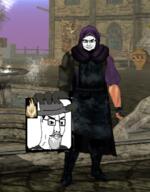 2soyjaks closed_mouth d&d full_body glasses holding_object neverwinter smile smug soyjak subvariant:chudjak_front variant:chudjak video_game wizard wizard_hat // 475x607 // 598.6KB