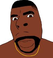 beard black_skin closed_mouth eyebrow_slit fitxfearless gold_chain nigger redpill youtuber // 775x849 // 13.8KB