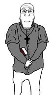 bible christian_cross christianity closed_mouth clothes glasses grey_shirt hand holding_book holding_object looking_at_you necklace neutral preacher soyjak stubble subvariant:neutralplier variant:markiplier_soyjak white_background // 1080x1920 // 159.5KB