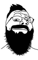 beard closed_mouth glasses hair smile smug soyjak variant:gapejak // 750x1171 // 59.9KB